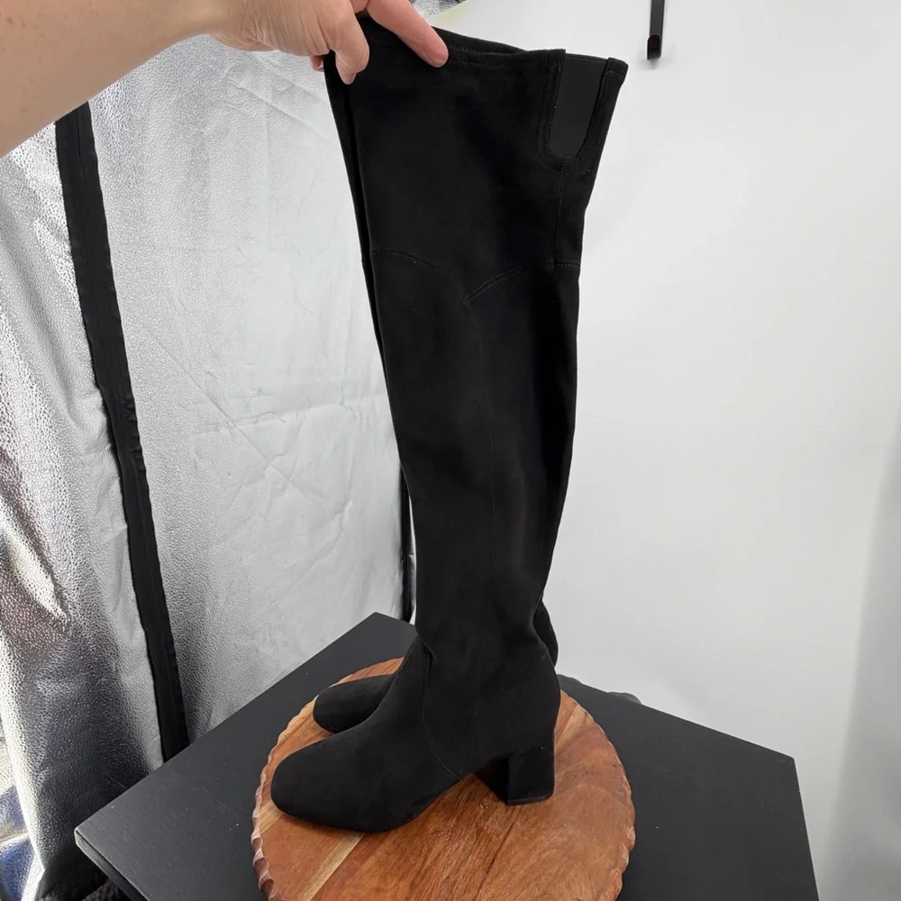 Marc Fisher Jayne Over The Knee Black faux Suede‎ Boots  Size 8.5